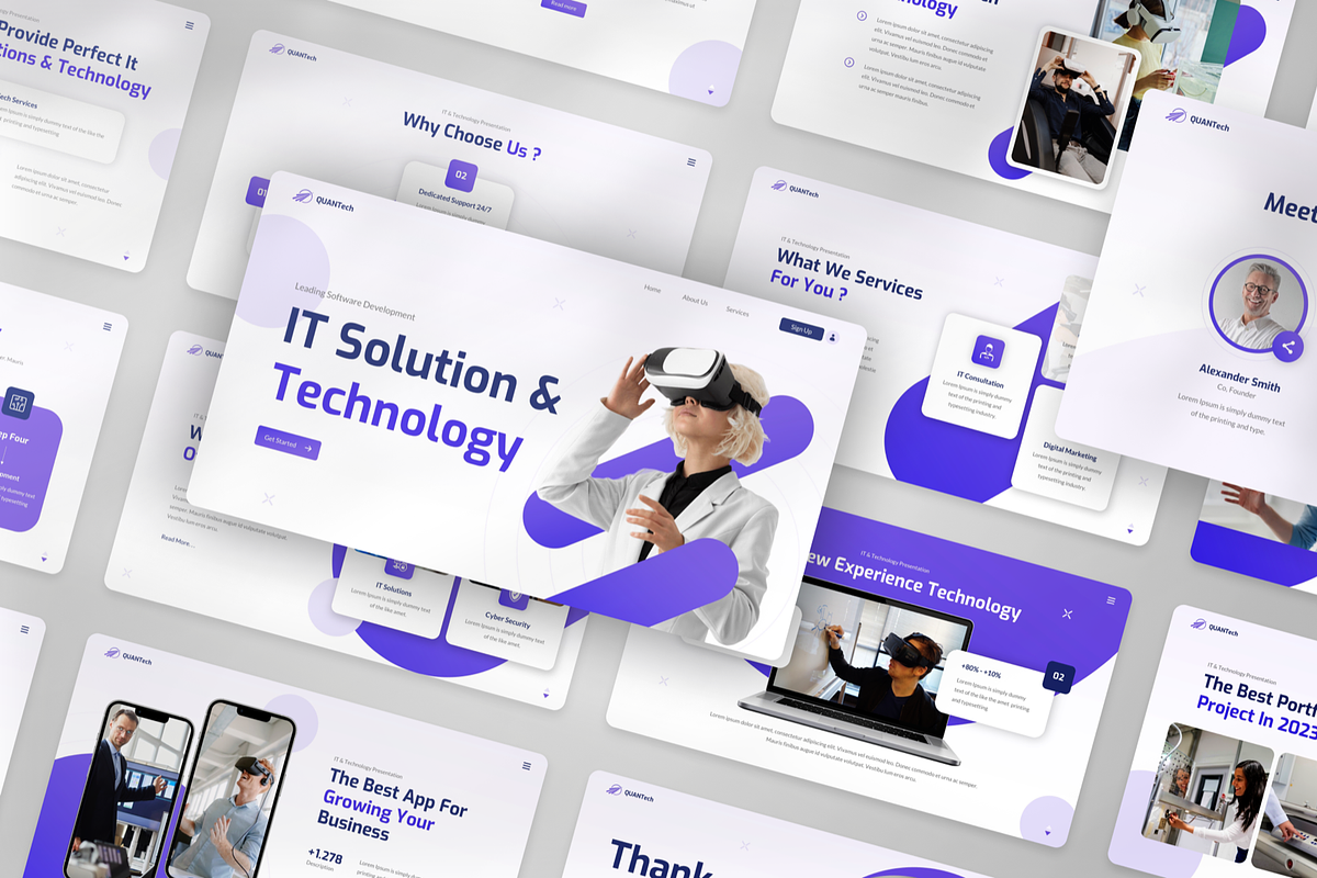 IT _ Technology Solutions Powerpoint, a Presentation Template by SquidPixey