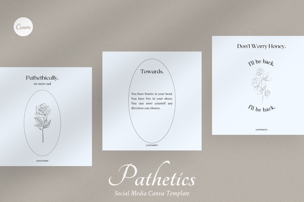 Pathetics - Instagram Canva Template, a Social Media Template by ZAF Studio (Photo 3 of 7)