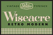 Wiseacre | Retro Modern Font!, a Serif Font by StudioWorks (Thumbnail 1 of 9)