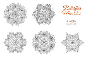 Coloring Pages Butterflies Mandala