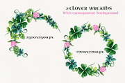 Watercolor clover clipart. Shamrock., a Graphic by NinaBrai (Thumbnail 3 of 5)