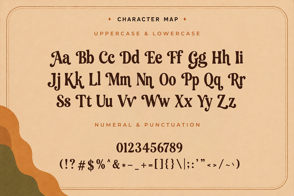 Groovelle - Retro Groovy DisplayFont, a Serif Font by overlaytemplates (Photo 4 of 5)
