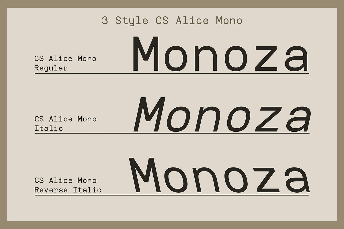 CS Alice Mono – Monospaced Font, a Sans Serif Font by Craft Supply Co. (Photo 2 of 8)