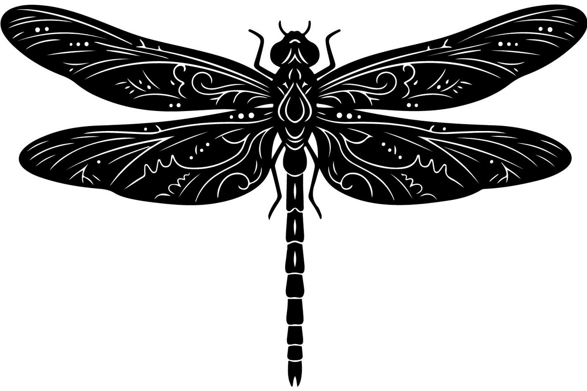 Dragonfly Silhouette, an Object Graphic by Designer_Momina (Photo 6 of 20)