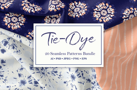20 Tie-Dye Patterns Bundle, a Pattern Graphic by PATTERNS etc.