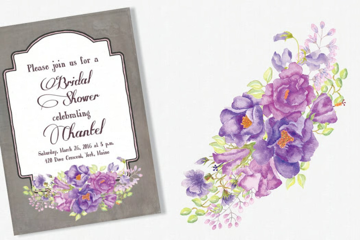 Mixed purple flower floral sprays, a Work Illustration by fashionaddict (Photo 4 of 5)