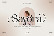 Sayora || Modern Stylish Serif Font, a Serif Font by Ermedia Studio (Thumbnail 1 of 10)