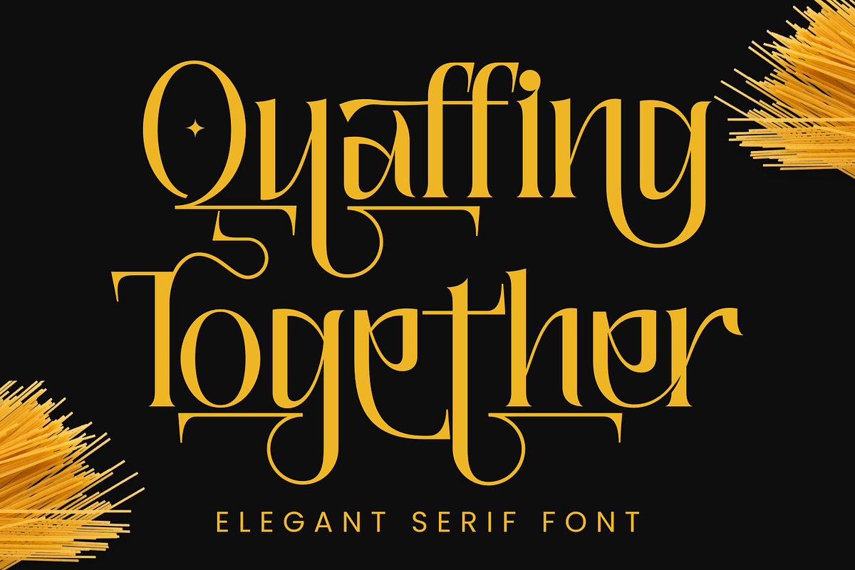 Quaffing Together - Modern Font, a Serif Font by 177Studio (Photo 1 of 8)