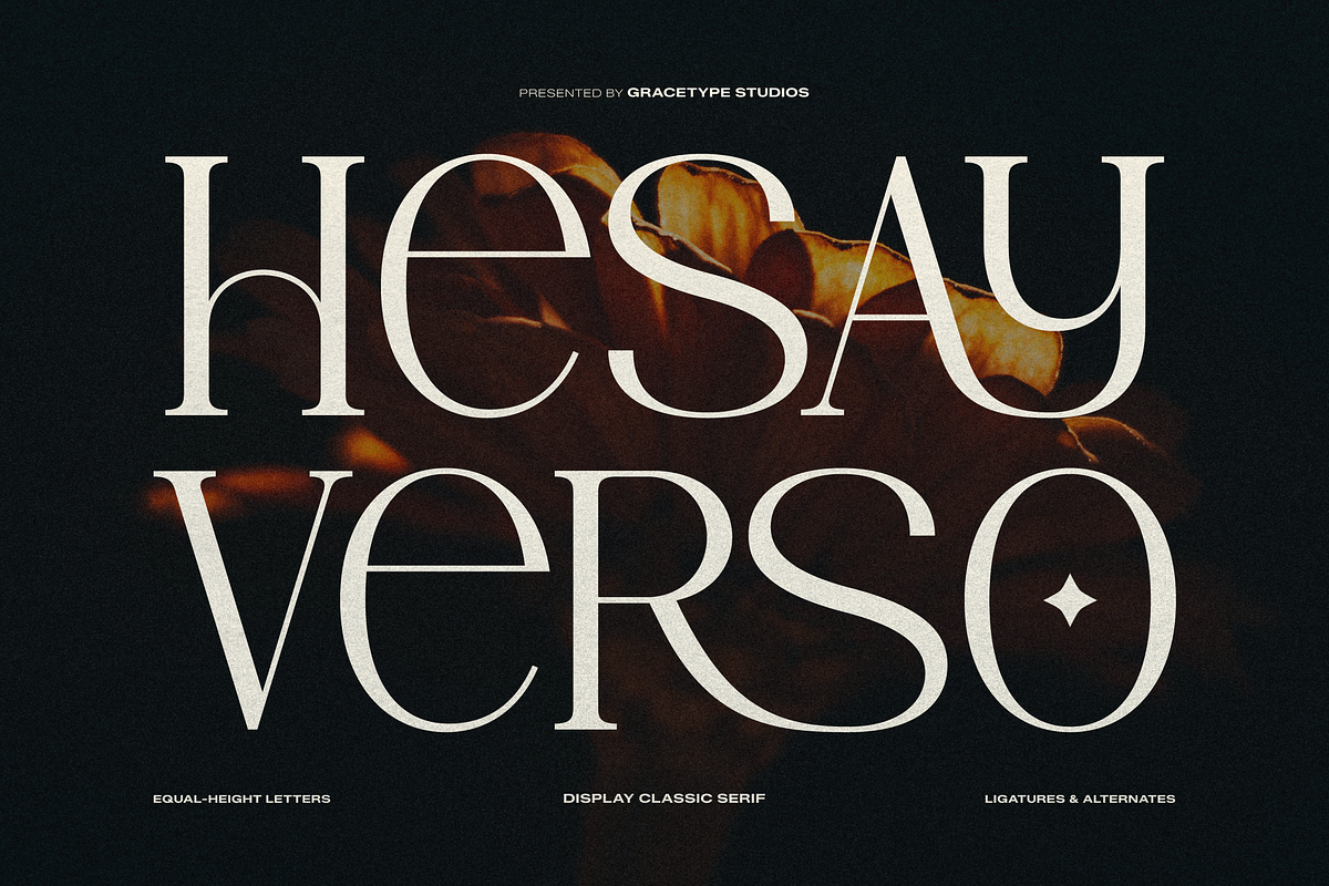 Hesay Verso | Display Classic Serif, a Serif Font by gracetype_studio (Photo 1 of 12)