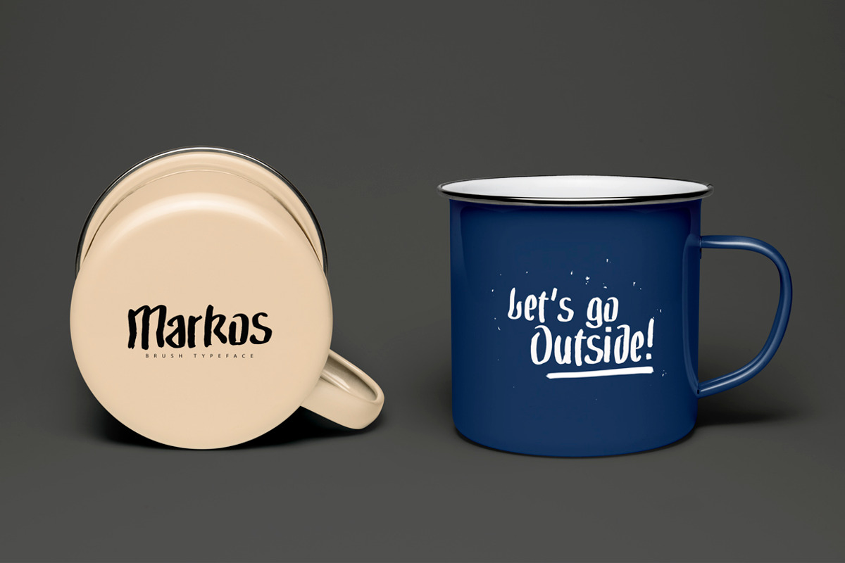 Markos Brush Typeface preview 4