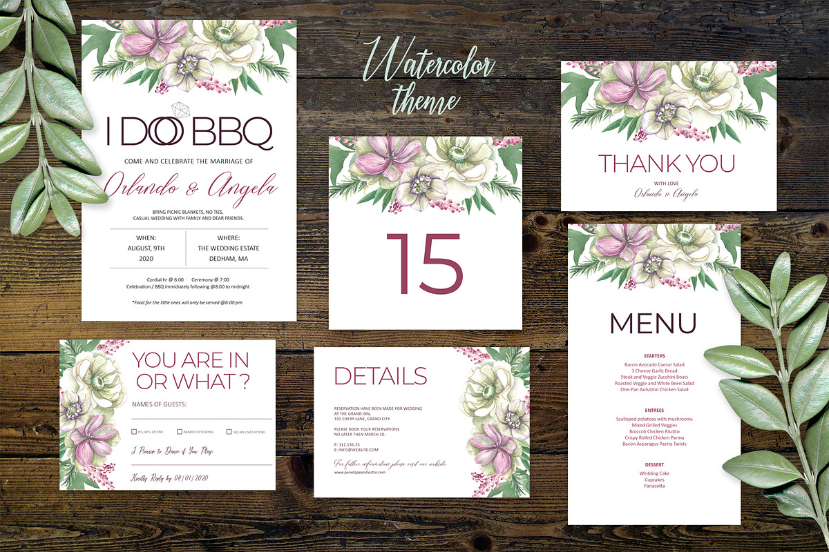 I Do BBQ Wedding Suite, an Invitation Template by HannaSymo (Photo 5 of 8)