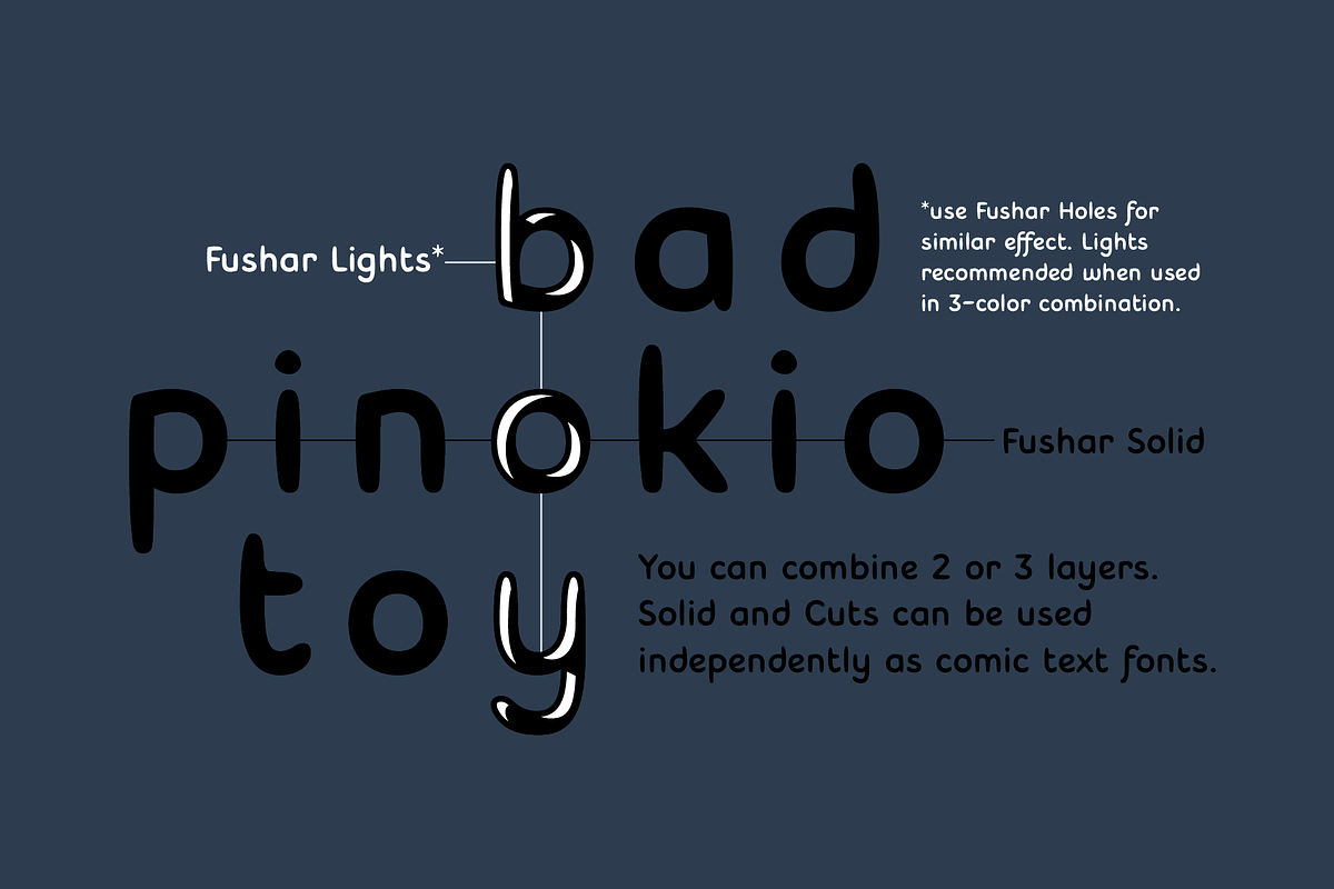 Fushar color type family, a Font by FONT-Bud