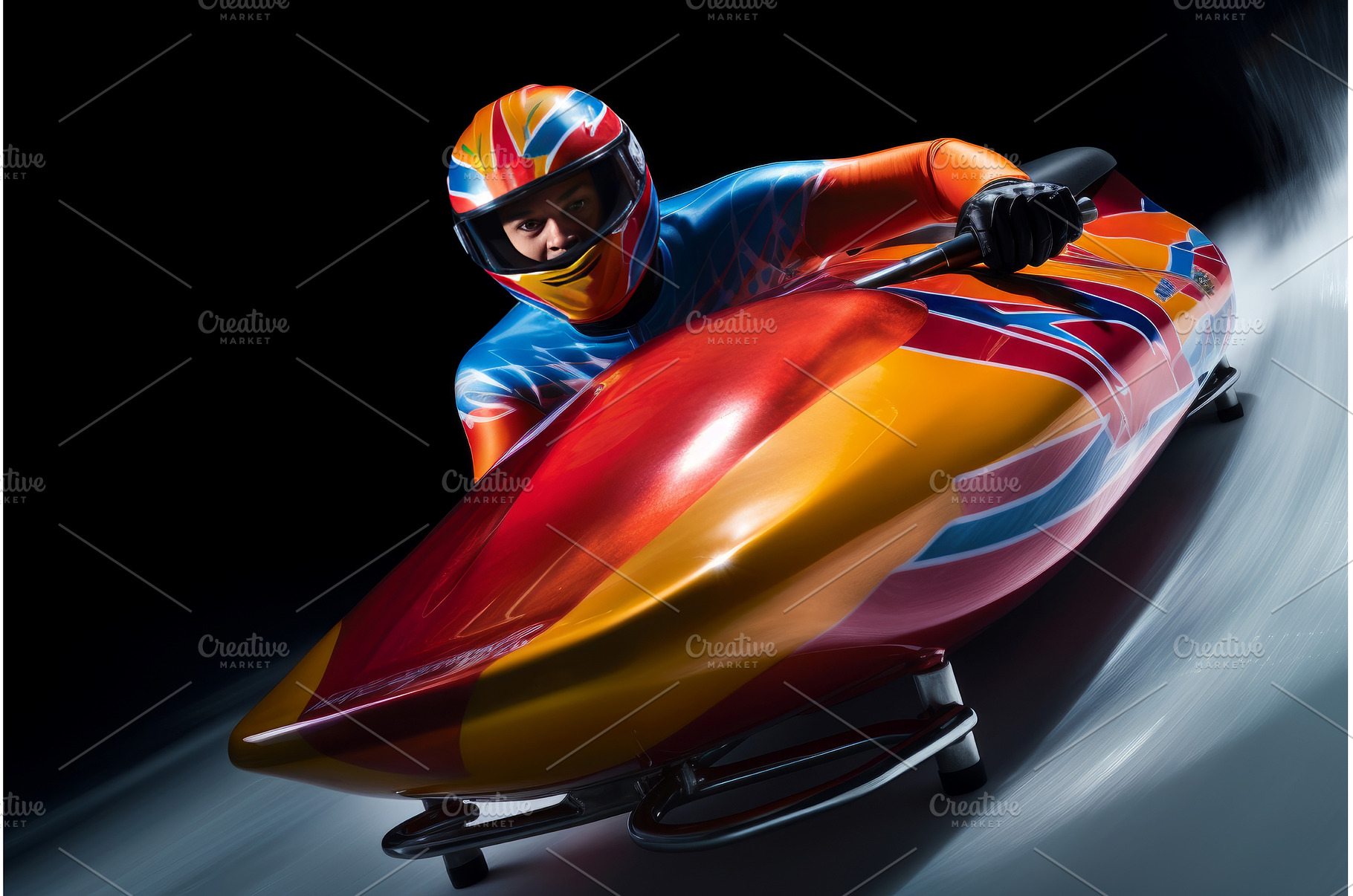 Exhilarating Winter luge sport, a Sports & Recreation Photo by Ylivdesign