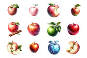 Apples Clipart, an Illustration by Design Market (Thumbnail 2 of 4)