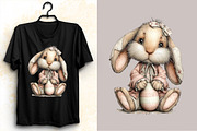 Whimsical Easter Bunny Clipart Bundl, an Illustration by SVGArt (Thumbnail 6 of 7)