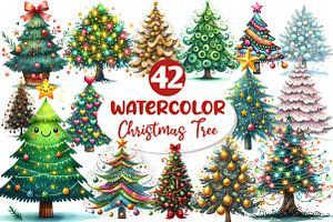 Doodle Christmas Tree Sublimation, an Illustration by Dream Creation