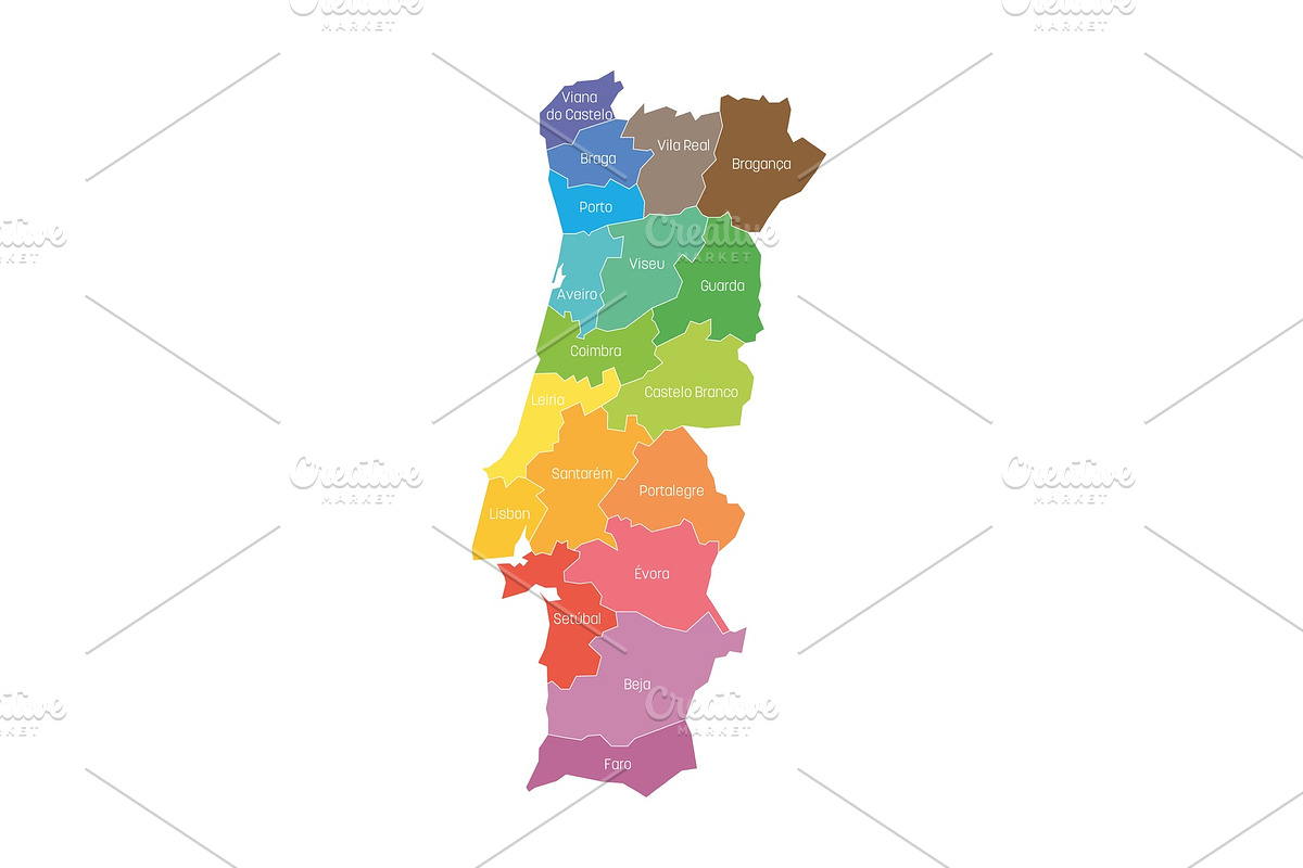 Districts of Portugal, an Illustration by pytyczech