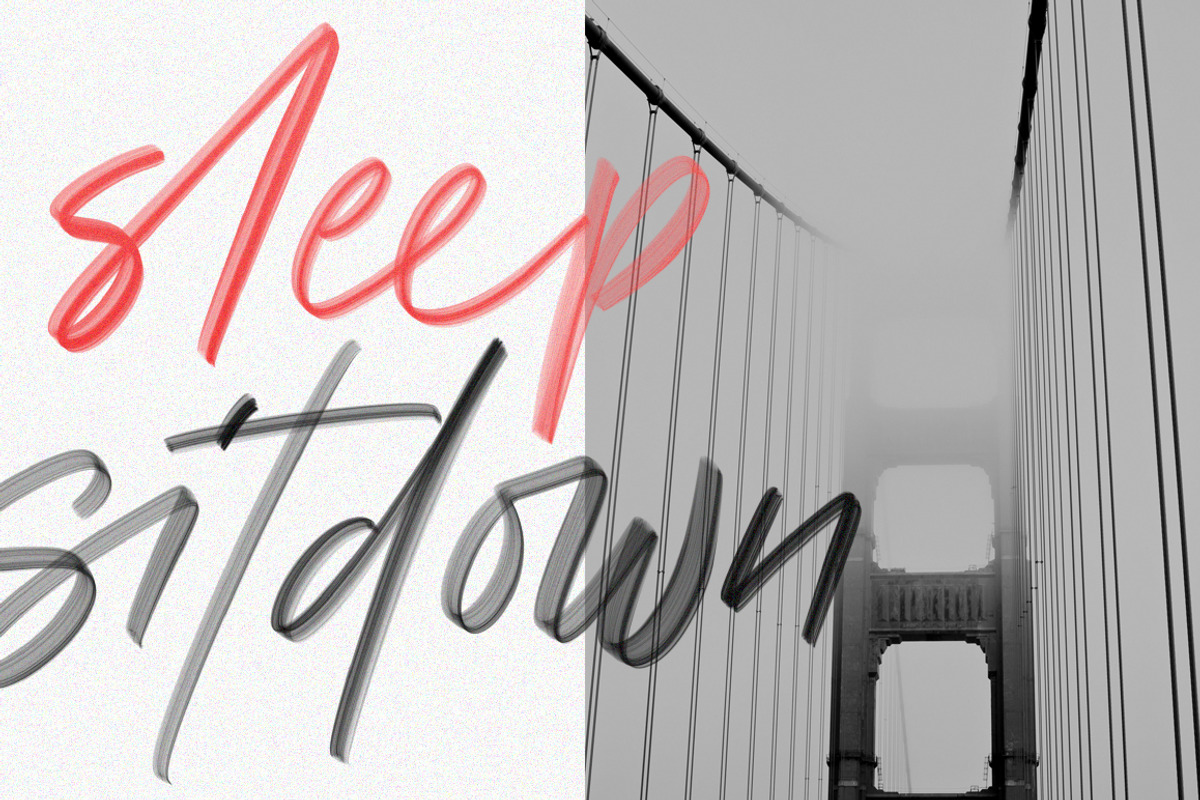 Triester SVG Brush Font Free Sans, a Script Font by Maulana Creative (Photo 4 of 11)
