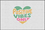 Positive Vibes Only Heart SVG, an Object Graphic by BeeCraftR (Thumbnail 2 of 2)