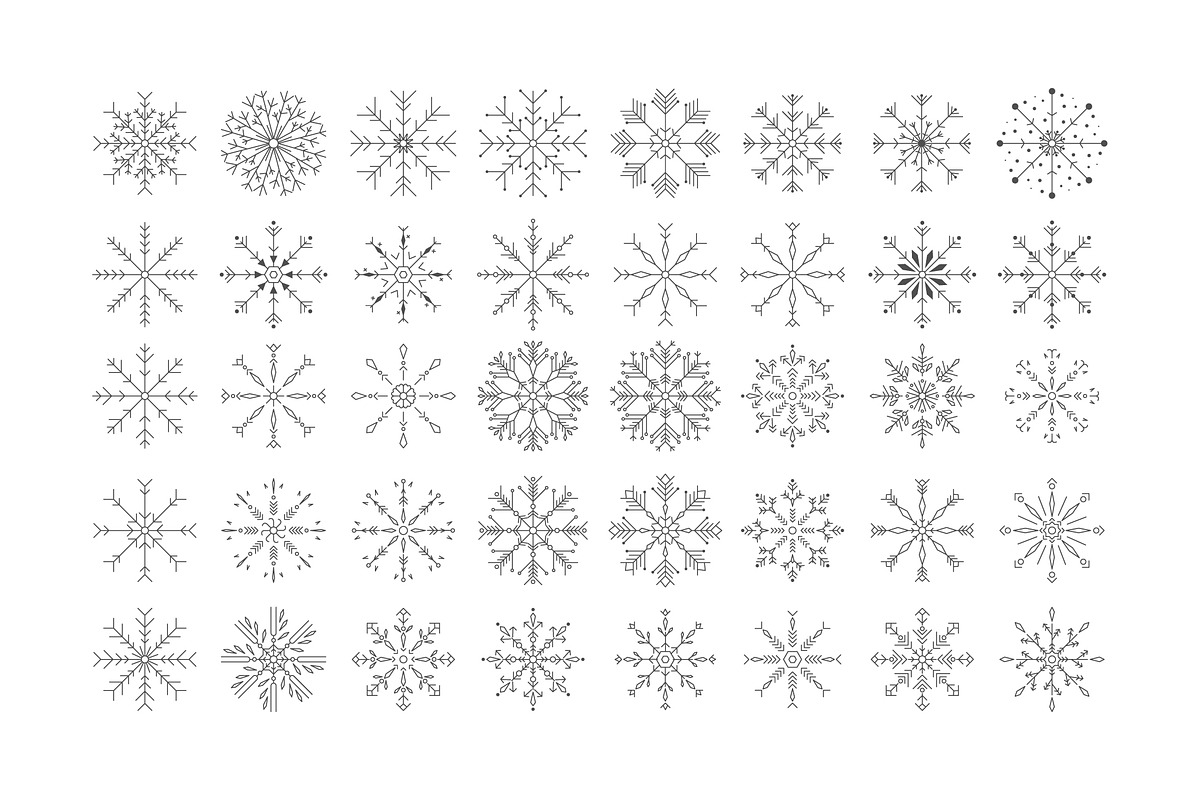 collection snowflake logo template, a Branding & Logo Template by Pyruos ID