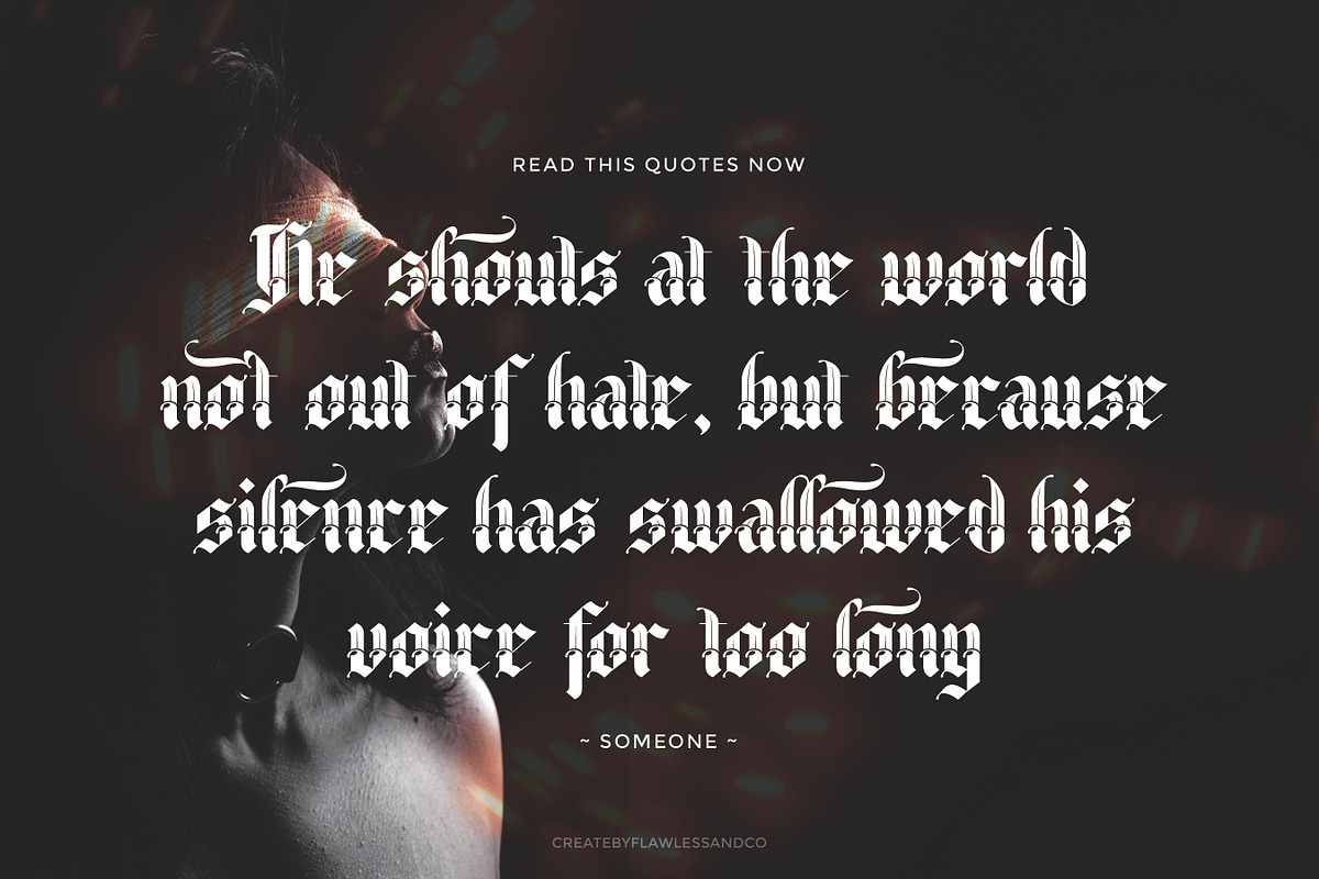 BlacklutterVol2 - Blackletter Font, a Blackletter Font by Flawless And Co (Photo 3 of 10)