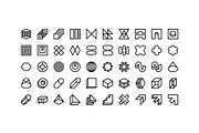 100 Neubrutalism Icons, an Outline Icon by Side Project (Thumbnail 3 of 10)