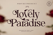 Lovely Paradise - Decorative Serif, a Serif Font by Font Liner (Thumbnail 1 of 15)