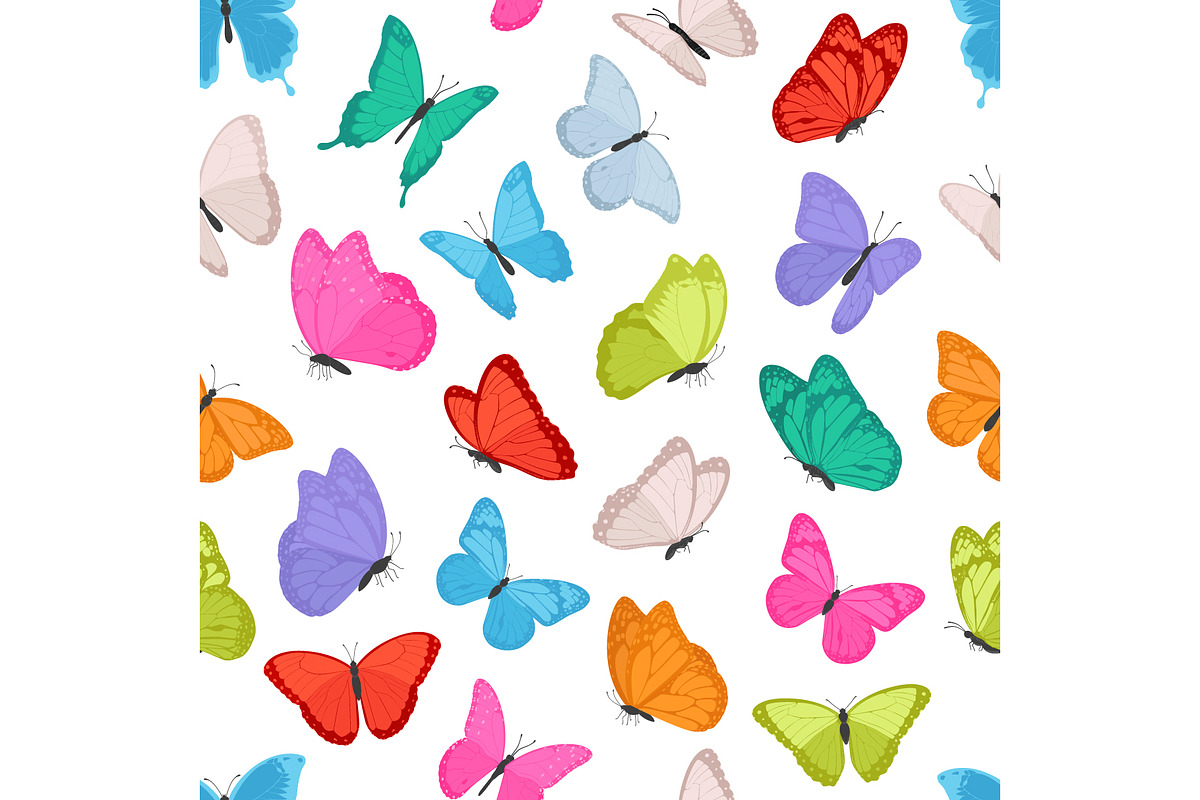 Seamless pattern of butterflies, a Pattern Graphic by Yayasya (Photo 2 of 2)