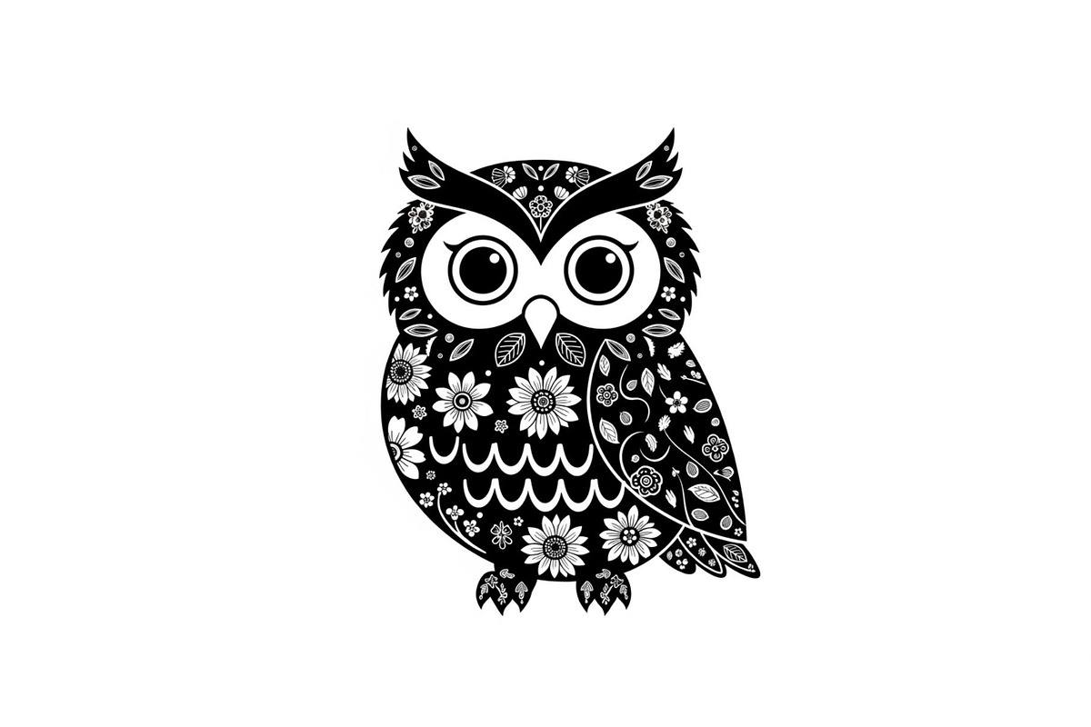 Cute Owl Silhouette Bundle, an Illustration by yasushie (Photo 10 of 31)