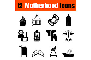 Set Of Motherhood Icons