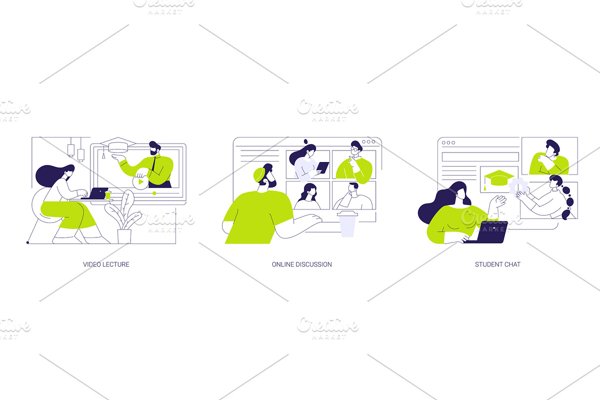 Distance learning virtual, an Education Illustration by Visual Generation