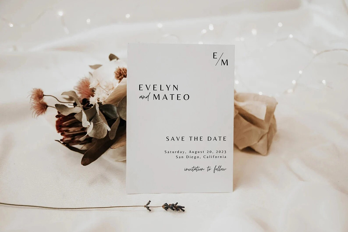 Simple Save The Date Printable, an Invitation Template by LucaTheme (Photo 3 of 5)