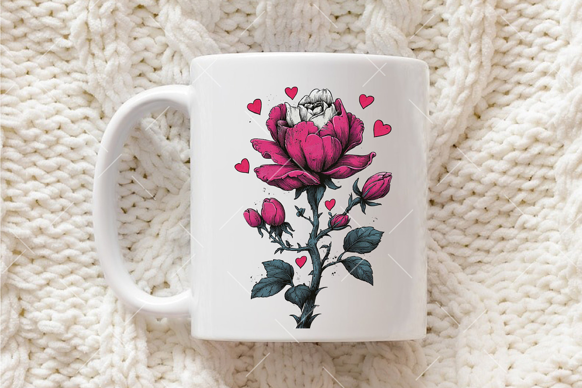 Valentine's Rose Clipart, an Illustration by OK Design (Photo 6 of 6)