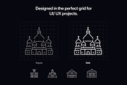 Country Icon Art Set, an Outline Icon by Prosymbols (Thumbnail 3 of 8)