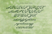 Yours Truly Bold Vintage Script Font, a Script Font by AnMark (Thumbnail 4 of 12)