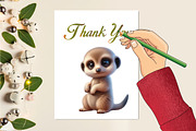 Watercolor Cute Baby Meerkat Clipart, an Illustration by CraftArtStudio (Thumbnail 5 of 5)