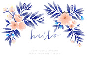 Watercolor Floral Wreath 4, an Illustration by hellopop design (Thumbnail 2 of 3)