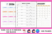 2026 Weekly Fitness Planner, a Stationery Template by Designmela01 (Thumbnail 3 of 7)