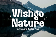 Wishgo Nature - Travel Font, a Sans Serif Font by QR Design Studio (Thumbnail 1 of 12)