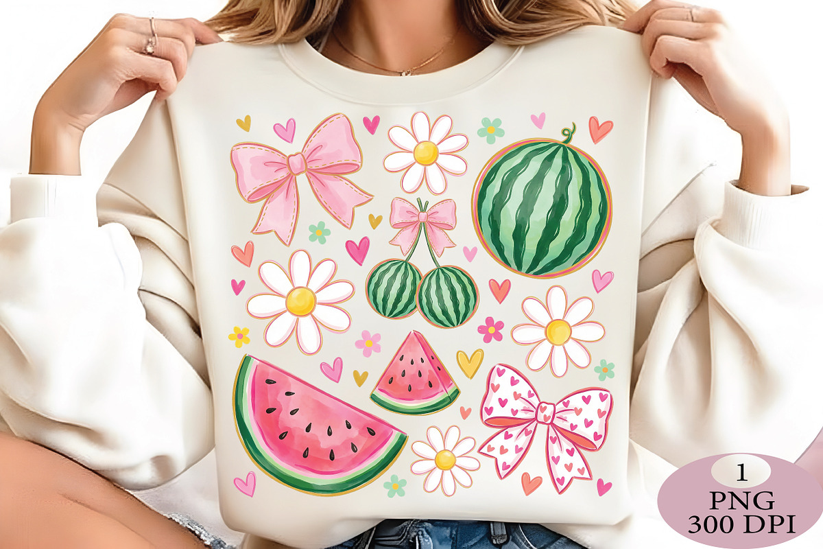 Watermelon Coquette Summer PNG, an Illustration by Daily.Designs (Photo 3 of 5)