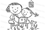Cartoon family spends time together, a Person Illustration by Bubert Art (Thumbnail 7 of 8)