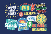Happy Season Font Family, a Sans Serif Font by Asenbayu (Thumbnail 7 of 14)