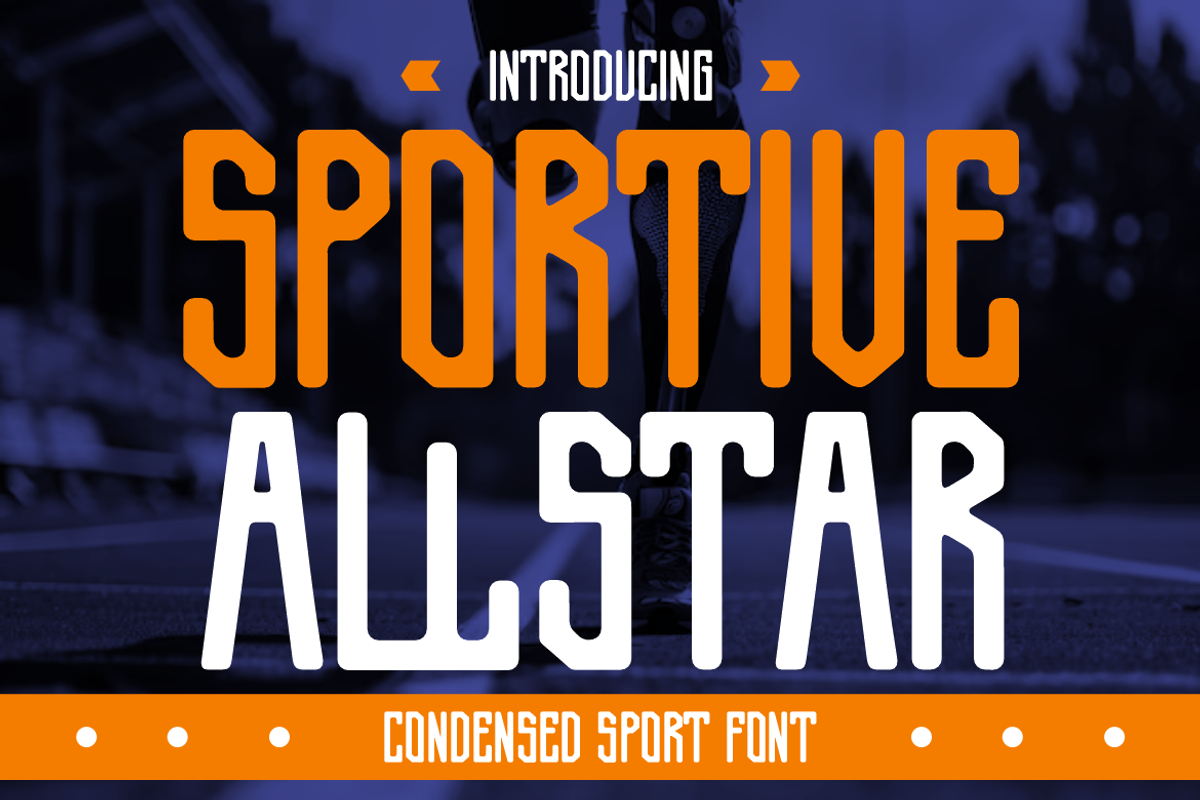 Sportive Allstar - Condensed Sport, a Sans Serif Font by PutraCetol Studio (Photo 1 of 5)