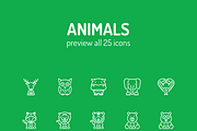 Animals Line Icons, an Outline Icon by PixelBazaar (Thumbnail 2 of 2)