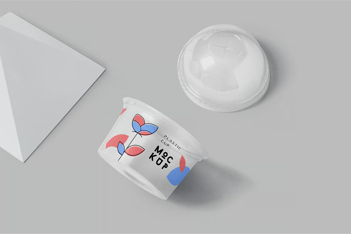 Transparent Ice Cream Cup Mockup, a Packaging Mockup by megostudi0 (Photo 2 of 7)