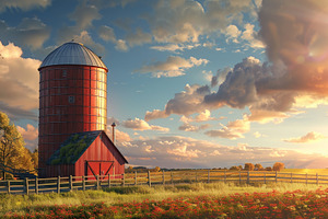 Spacious farm barn house with hay ba, a Background Photo by Maylianaw28