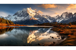 camping mountain and lake ai, a Nature Photo by pikepicture