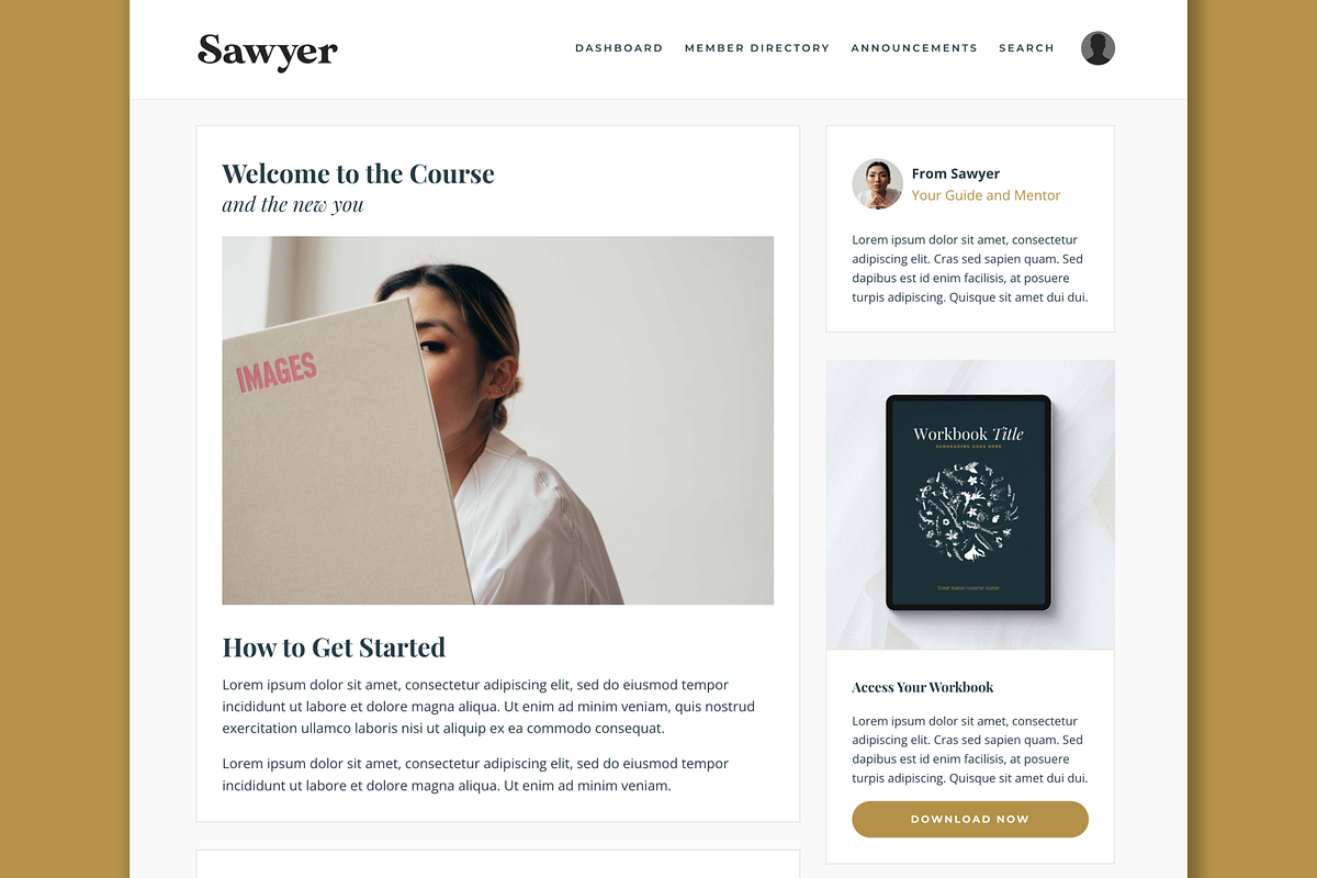 Sawyer Kajabi Theme (NEW FOR 2025), a Websites & App Template by Regent Parkette (Photo 9 of 10)
