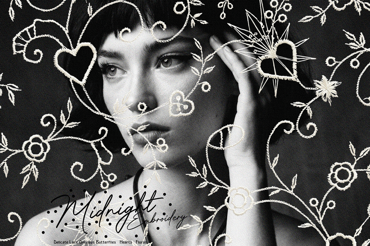 50+ Midnight Embroidery, a Pattern Graphic by Lilithcollageart (Photo 6 of 9)