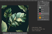 Editable Banana Leaf Pattern, a Pattern Graphic by LUSH Studio (Thumbnail 3 of 6)